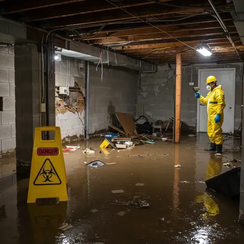 Flooded Basement Electrical Hazard in Dana Point, CA Property